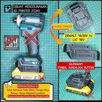 Gambar Adapter Baterai Dewalt 18/20V U/Tools LXT 18V (Makita), 3DPrint ABS - Full Hitam dari Wooden Corners Id undefined 2 Tokopedia