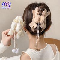 Gambar Jepit Rambut Motif Pita Rumbai Jedai Bulu Pompom Aksesoris Rambut - LOVE COKLAT dari Mynoona Toona undefined 3 Tokopedia