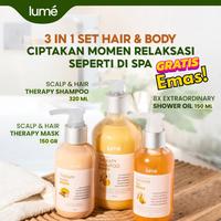 Gambar Lume Skincare Paket 3 In 1 Shampoo Hair Mask Shower Oil Lumecolors dari lumecolors jogja undefined 1 Tokopedia