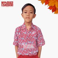 Gambar Baju Batik Sekolah Bunga Rampe Size SD Lengan Pendek - L dari Nusantara seragam undefined 1 Tokopedia
