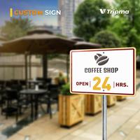 Gambar Rambu / Sign Custom Ukuran 40cm x 60cm - Plat Alumunium - Akrilik 3mm dari Tripmasign undefined 4 Tokopedia