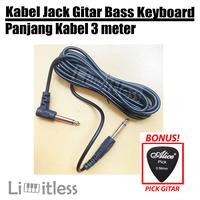 Gambar Kabel Jack Gitar Bass Keyboard Instrument L to Lurus 3 Meter - NM-01 dari Limit-less Store undefined 5 Tokopedia