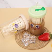 Gambar BOTOL MINUM KACA INFUSED WATER EMOJI - BOTTLE EMOJI FREE SEDOTAN - Hijau, TANPA NAMA dari Pinter Cetak undefined 5 Tokopedia