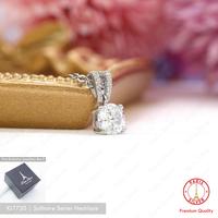 Gambar Kalung Liontin Solitaire Perak Asli Silver 925 Lapis Emas Putih Wanita - Liontinnya Saja dari Paris Silver Indonesia undefined 1 Tokopedia