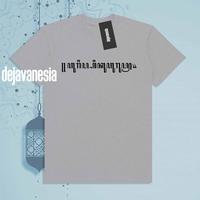Gambar Dejavanesia T-shirt Kaos Aksara Jawa Urip Iku Urup Original Brand - Abu-abu, XL dari dejavanesia undefined 5 Tokopedia