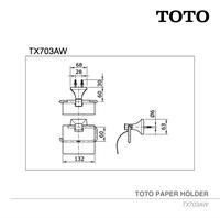 Gambar TOTO Paper Holder TX703AW | Tempat Tissue - Tempat Tisu dari TOTO Indonesia undefined 2 Tokopedia