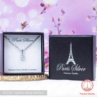 Gambar Kalung Liontin Solitaire Perak Asli Silver 925 Lapis Emas Putih Wanita - Liontinnya Saja dari Paris Silver Indonesia undefined 3 Tokopedia