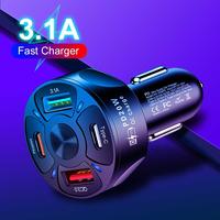 Gambar Cas Casan Charger HP Handphone Mobil 2 USB dan 2 PD Tipe C Quick Cas dari sewelas online shop undefined 1 Tokopedia