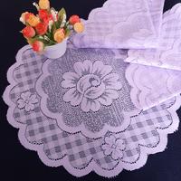 Gambar Dekorasi Alas Meja Bulat 1107 Ungu muda bahan kain poliester dari Noah Art Olshop undefined 3 Tokopedia