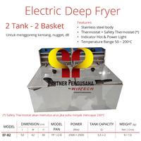 Gambar GETRA EF-82 Electric Deep Fryer Penggorengan Listrik 2 Tank 5,5 L - PACKING KAYU dari PARTNER PENGUSAHA undefined 1 Tokopedia