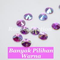 Gambar Payet / Diamond / Kristal Bulat / Mote / 8mm Payet Pelangi 1 Lusin - Merah Cerah, 12 pcs dari Rose Collection Medan undefined 1 Tokopedia