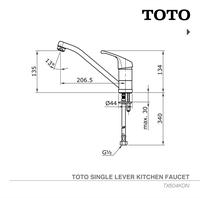 Gambar TOTO Kitchen Faucet TX604KDN | Kran Cuci Piring - Kran Dapur dari TOTO Indonesia undefined 2 Tokopedia