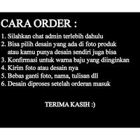 Gambar Baju Kaos Custom Sablon Depan Belakang 2 Sisi Bebas Pakai Logo Dan - LOGO (A7) + A3, M dari ExquisiteStore undefined 5 Tokopedia
