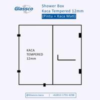 Gambar Partisi Kaca Mandi Sekat Shower Tempered 12mm Pesanan Bu Feny dari Glassco Kaca undefined 1 Tokopedia