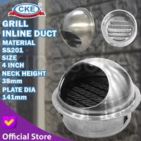 Gambar 4" Inch Stainless Steel 201 Wall Air Vent Grille Cover Ducting dari Kipas Online CKE undefined 1 Tokopedia