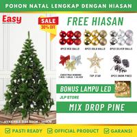 Gambar Pohon Natal Lengkap Dengan Hiasan Tinggi 1.5 Meter 5 Ft 150 Cm Murah - Snow Alpine dari Pohon Natal Premium JLP undefined 3 Tokopedia