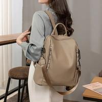 Gambar Tas Ransel Wanita Korean Bag Style Kerja Kuliah Sekolah Kulit Sintetis - Mocha dari NANA BAGSTORE undefined 2 Tokopedia