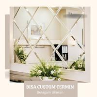 Gambar [CUSTOM] Cermin Bevel Dekorasi Dinding Freelem+Cashback [GARANSI 100%] - 200x100cm dari cigemoyofficial undefined 3 Tokopedia