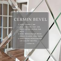 Gambar [CUSTOM] Cermin Bevel Dekorasi Dinding Freelem+Cashback [GARANSI 100%] - 200x100cm dari cigemoyofficial undefined 5 Tokopedia