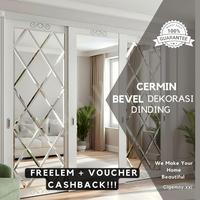 Gambar [CUSTOM] Cermin Bevel Dekorasi Dinding Freelem+Cashback [GARANSI 100%] - 200x100cm dari cigemoyofficial undefined 1 Tokopedia