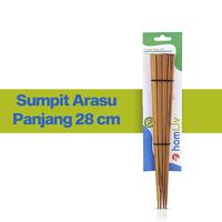 Gambar HomLiv Sumpit Kayu Jati Panjang 28cm Foodgrade (2 pasang) Long Chopsti dari KODAKI Mall undefined 1 Tokopedia