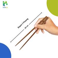 Gambar HomLiv Sumpit Kayu Jati Panjang 28cm Foodgrade (2 pasang) Long Chopsti dari KODAKI Mall undefined 4 Tokopedia