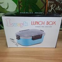 Gambar Kotak Tempat Bekal Nasi  Stainless LUNCH BOX " LUNCYK" dari Supreme8com undefined 1 Tokopedia