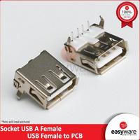 Gambar Socket USB A Female Jack Port Socket Connector - USB A PCB 4 Pin dari Ageliminsaustore undefined 2 Tokopedia