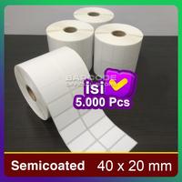 Gambar Label Stiker Cacah Semicoated 40x20 Sticker Barcode 2 Line 40 x 20 mm dari Barcode Store Solutions undefined 2 Tokopedia