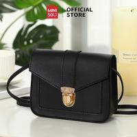 Gambar MINISO Crossbody Bag Tas Selempang Kulit Kerang Mode Kunci Logam Antik - Khaki dari minisoshopid undefined 2 Tokopedia