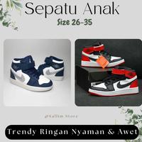 Gambar Sepatu Sneakers Anak Laki laki Air Jordan Sekolah TK SD Usia 2-7 Tahu - BLACK WHITE, 30 dari JAYYA RAYYA STORE undefined 4 Tokopedia