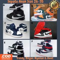 Gambar Sepatu Sneakers Anak Laki laki Air Jordan Sekolah TK SD Usia 2-7 Tahu - BLACK WHITE, 30 dari JAYYA RAYYA STORE undefined 1 Tokopedia