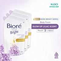 Gambar Biore Bright Glow-up Lilac 400ml Pouch Triplepack - Sabun Mandi Cair dari KAO Indonesia undefined 1 Tokopedia