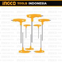 Gambar Kunci L Model T 8Pcs INGCO HHKT80818 T Handle Hex Wrench Set T2-T10 Cr-V Heat Treatment Chrome Plate 100% Produk Original dari INGCO Tools by GUNKA undefined 3 Tokopedia