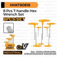 Gambar Kunci L Model T 8Pcs INGCO HHKT80818 T Handle Hex Wrench Set T2-T10 Cr-V Heat Treatment Chrome Plate 100% Produk Original dari INGCO Tools by GUNKA undefined 2 Tokopedia