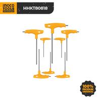 Gambar Kunci L Model T 8Pcs INGCO HHKT80818 T Handle Hex Wrench Set T2-T10 Cr-V Heat Treatment Chrome Plate 100% Produk Original dari INGCO Tools by GUNKA undefined 1 Tokopedia