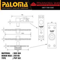 Gambar Paloma Engsel Pivot Heavy Duty SUS 304 || PVP 501 dari PINANGSIA MAS POLIM undefined 2 Tokopedia