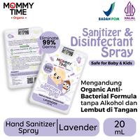 Gambar Hand Sanitizer Spray MOMMY TIME Pembersih tangan Bayi Antibakteri Lavender - 20ml dari Organium undefined 5 Tokopedia