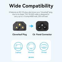 Gambar Vention Kabel Power Supply Colokan Kabel Prong Power AC Power Cord SNI - ZCG - C13 dari Vention Official Store undefined 4 Tokopedia