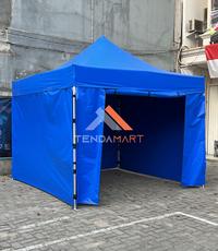 Gambar tenda lipat hexa aluminium 3mx3m full dinding polos - Biru dari tendamartid undefined 1 Tokopedia