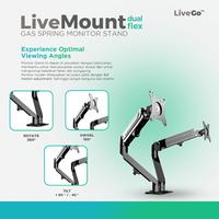 Gambar Live Mount Dual Flex Bracket Monitor TV Desk Mount Braket Gas Spring dari LiveGo.id undefined 4 Tokopedia
