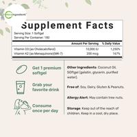 Gambar Microingredients Vitamin D3 10.000 Iu + K2 200mcg Asli isi 180 USA dari MicroingredientsOfficial undefined 2 Tokopedia