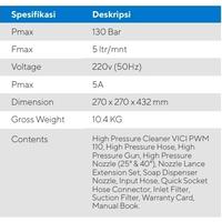 Gambar VICI PWM110 Mesin Jet Cleaner Steam Cuci mobil 130 bar VICI PWM-110 dari Perdana Teknik kediri undefined 2 Tokopedia