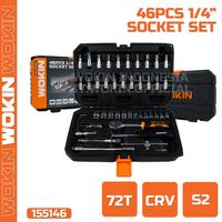 Gambar 46 Pcs 1/4" Socket Set Wokin dari Wokin Indonesia undefined 1 Tokopedia