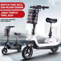 Gambar Sepeda Lipat Listrik Awet 25km Sepeda Listrik Dewasa 10 Inchi Scooter dari JF ID undefined 3 Tokopedia
