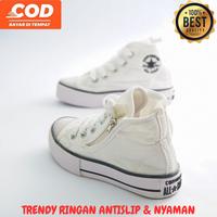 Gambar sepatu sneakers anak converse tali perempuan cewek warna putih - FULL BLACK, 24 dari JAYYA RAYYA STORE undefined 1 Tokopedia