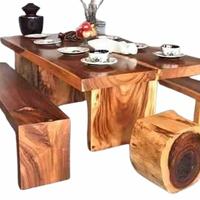 Gambar Meja Makan Kayu Trembesi Solid Minimalis dari WM ID undefined 3 Tokopedia