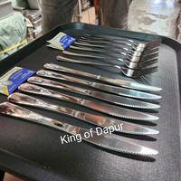 Gambar Garpu / Pisau Steak Knife Fork GEMINI High Quality - 6 pcs PISAU dari King of Dapur undefined 3 Tokopedia