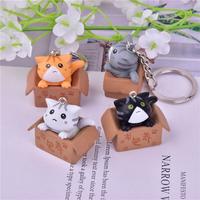 Gambar kucing kardus gantungan kunci pajangan lucu cat box keychain - black bath, pajangan dari Sachiko closet undefined 1 Tokopedia
