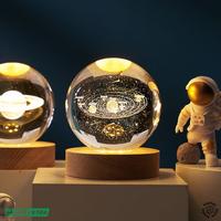 Gambar Lampu Tidur Meja Bola 3D Glowing Crystal Ball Table Lamp Astronaut - Solar System dari Aneka Market Store Tangerang undefined 1 Tokopedia